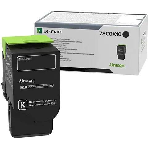 Toner LEXMARK 78C0X10 - czarny, 8500 stron