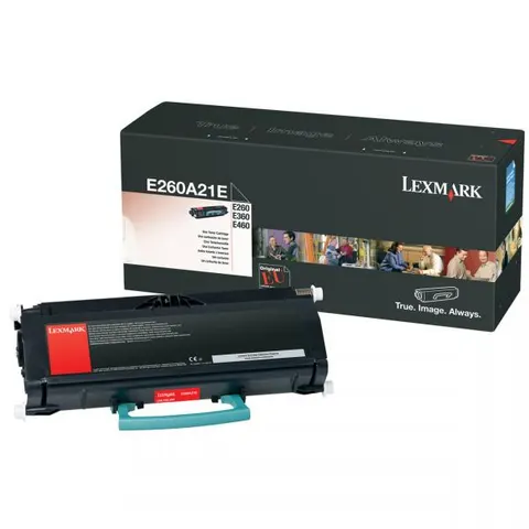Toner LEXMARK E260A21E - czarny, 3500 stron