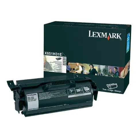 Toner LEXMARK X651H31E - czarny, 25000 stron