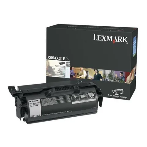 Toner LEXMARK X654H31E - czarny, 36000 stron