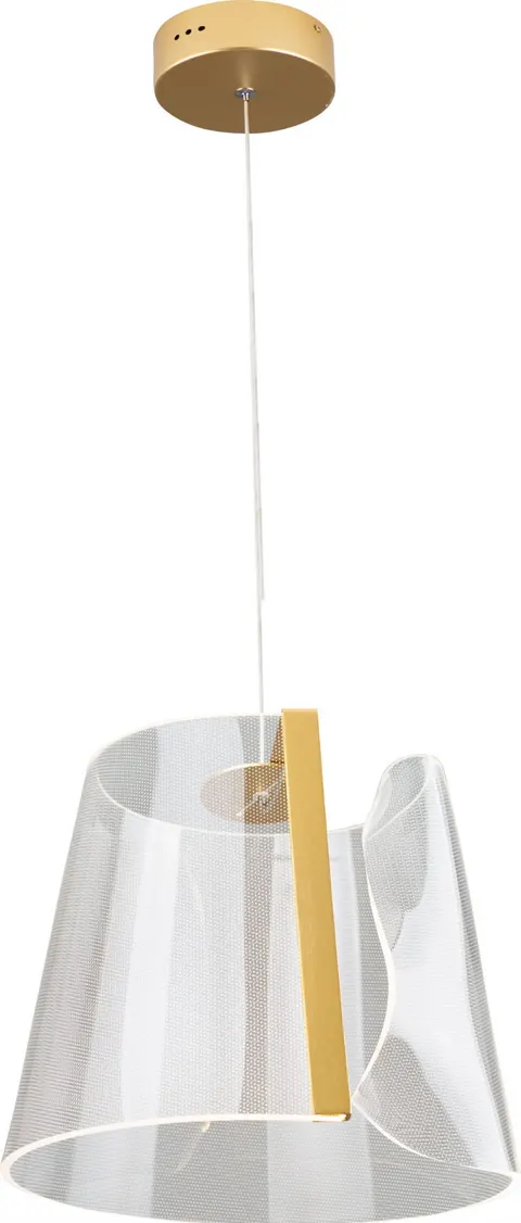 Złota dekoracyjna lampa wisząca Max Light P0384 Seda LED 8W 3000K 21cm