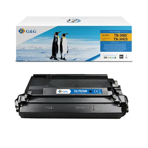 Toner G&G zamiennik Brother TN3480 - czarny, 8000 stron