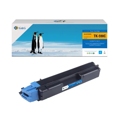 Toner G&G zamiennik Kyocera TK590C - cyan, 5000 stron