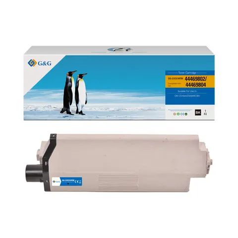 Toner G&G zamiennik OKI 44469804 - czarny, 5000 stron