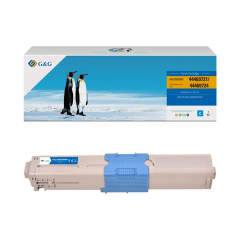 Toner G&G zamiennik OKI 44469724 - cyan, 5000 stron