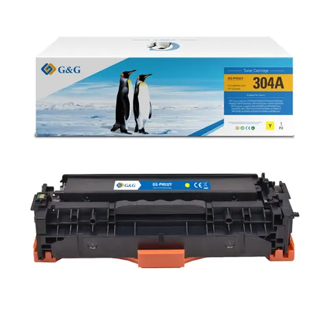 Toner G&G zamiennik HP CC532A - żółty, 2800 stron