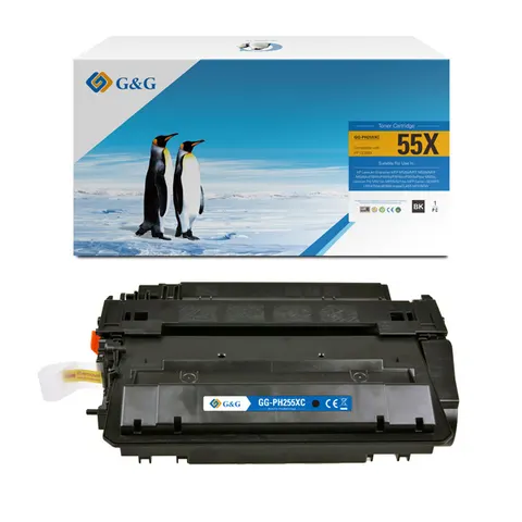 Toner G&G zamiennik HP CE255X - czarny, 12500 stron