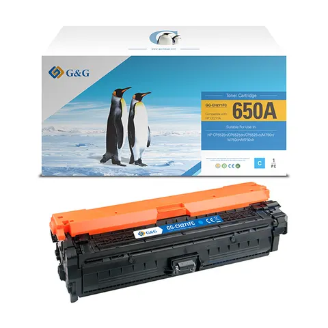 Toner G&G zamiennik HP CE271A - cyan, 15000 stron