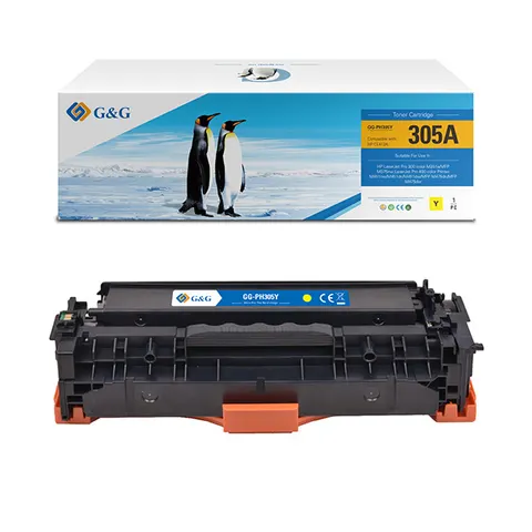 Toner G&G zamiennik HP CE412A - żółty, 2600 stron