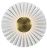 Płaski okrągły biało złoty kinkiet ścienny ledowy Maytoni MOD233WL-L11BS3K Fiore LED 7W 3000K