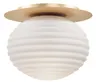 Nowoczesny złoty plafon z białym kloszem ulem Maytoni MOD268CL-01G Reels E27 35cm