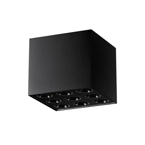 Plafon sufitowy prostokąt Sollux Lighting SL.1211 Deep Space OZZY czarny LED 16W 4000K