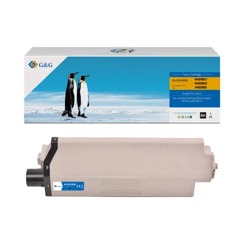 Toner G&G zamiennik OKI 44469803 - czarny, 3500 stron