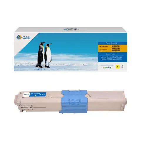 Toner G&G zamiennik OKI 44469704 - żółty, 2000 stron