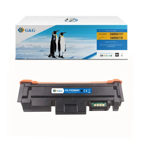 Toner G&G zamiennik Xerox 106R02778 - czarny, 3000 stron