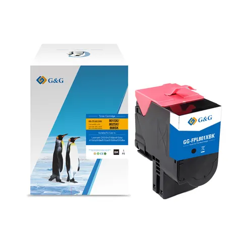 Toner G&G zamiennik Lexmark 80C2SK0 - czarny, 2500 stron