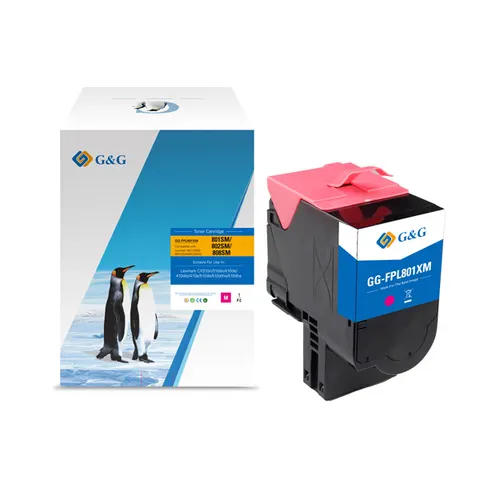 Toner G&G zamiennik Lexmark 80C2SM0 - magenta, 2000 stron