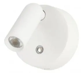 Kinkiet lampa ścienna okrągła z reflektorem i ściemniaczem biała Azzardo AZ5629 Como Round Wall Dimm LED 3W 3000K