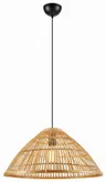 Lampa wisząca z bambusowym abażurem na czarnej lince MarkSlojd 108673 Capello E27 58cm