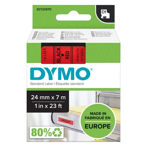 Taśma DYMO 53717 - 7m × 24mm, D1, czarne