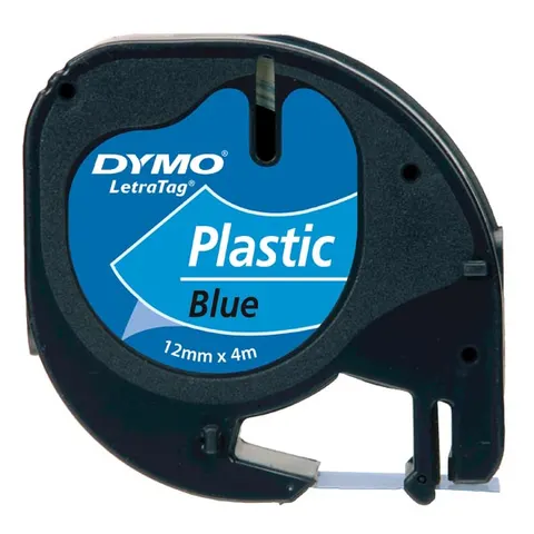 Taśma DYMO S0721650 - 4m × 12mm, LetraTag, czarny druk / niebieski podkład
