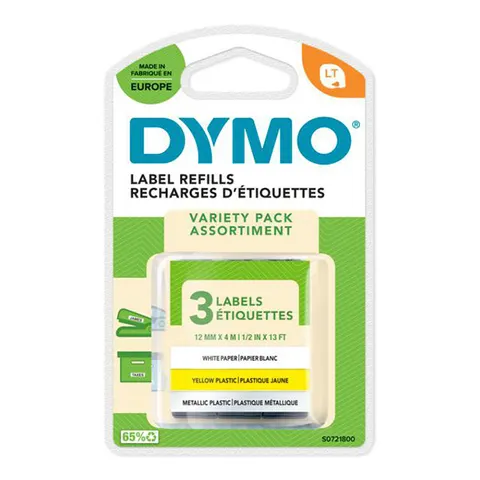 Taśma DYMO S0721800 - 4m × 12mm, białe