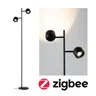 Czarna nowoczesna lampa podłogowa z regulacją Paulmann PL79780 Puric LED 2x3W 2700K 145cm Zigbee