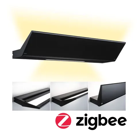 Czarny prostokątny kinkiet Paulmann PL79507 Ranwa LED 13W 55cm Zigbee