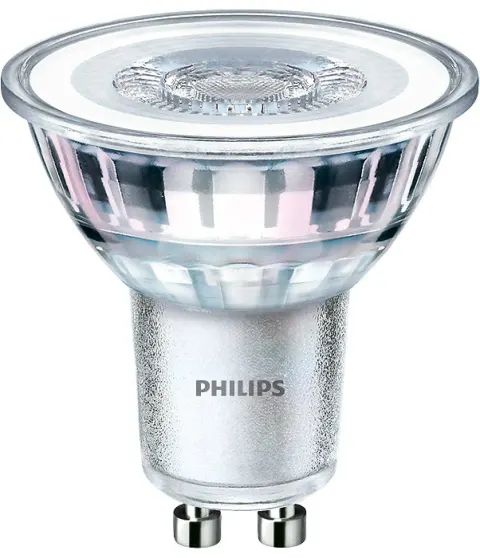 Słaba żarówka LED ciepła GU10 MR16 3,5W 265LM 3000K 36stopni Philips 8718696728338