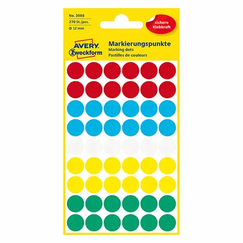 Etykiety AVERY 3088 - 54 et./arkusz, 5 arkuszy