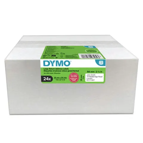 Etykiety DYMO 2223589 - 54mm × 25mm, białe, 24 x 500 szt.