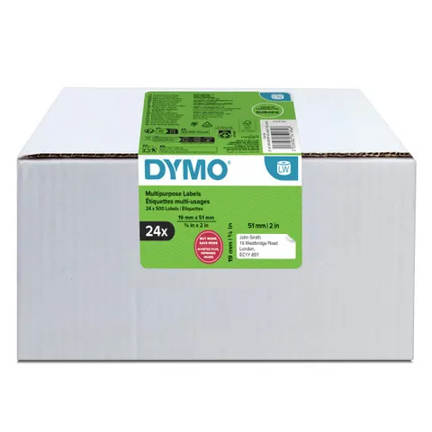 Etykiety DYMO 2234184 - 51mm × 19mm, białe, 24 x 500 szt.