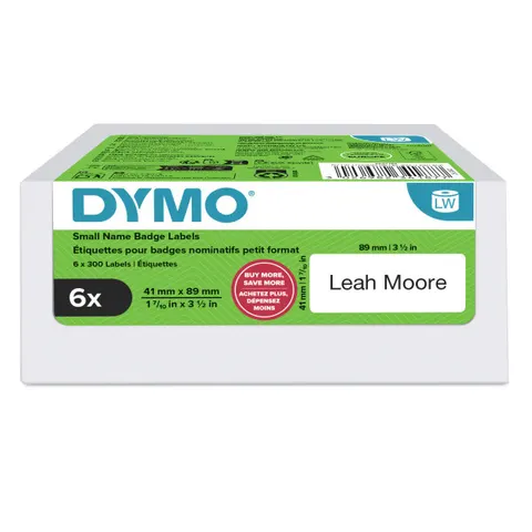 Etykiety DYMO 2234187 - 89mm × 41mm, białe, 6 x 300 szt.