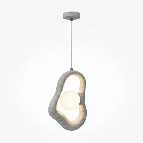 Szara dekoracyjna lampa wisząca Maytoni MOD380PL-01GR Opus G9