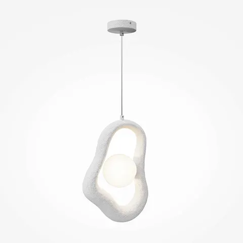 Biała dekoracyjna lampa wisząca Maytoni MOD380PL-01W Opus G9