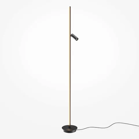 Lampa podłogowa czarna nowoczesna Maytoni MOD395FL-L28B3K Thin LED 14W 3000K