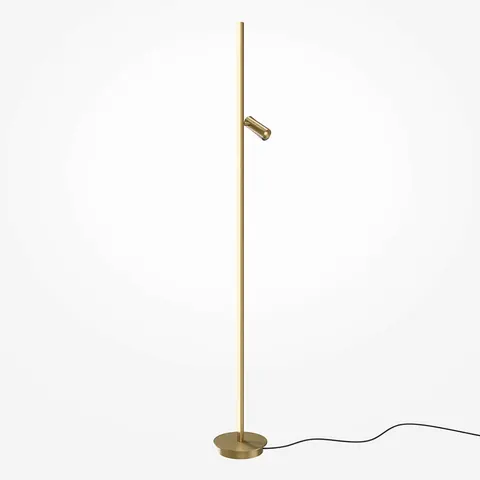 Lampa podłogowa mosiężna nowoczesna Maytoni MOD395FL-L28BS3K Thin LED 14W 3000K