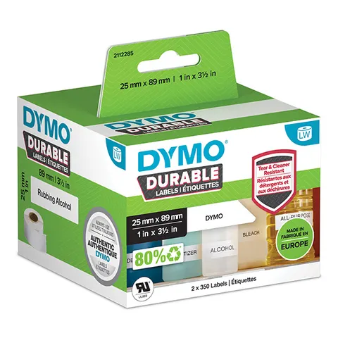 Etykiety DYMO 2112285 - 89mm × 25mm, białe, 2 x 350 szt.