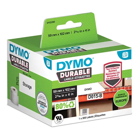 Etykiety DYMO 2112290 - 102mm × 59mm, białe, 300 szt.