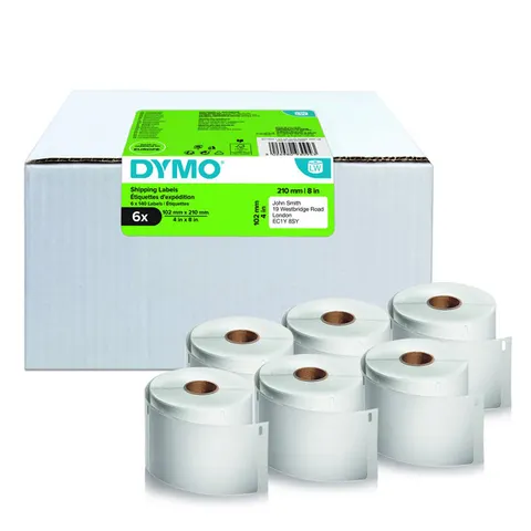 Etykiety DYMO 2177565 - 210mm × 102mm, białe, 6 x 140 szt.