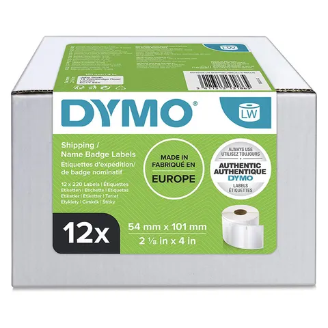 Etykiety DYMO S0722420 - 101mm × 54mm, białe, 12 x 220 szt.