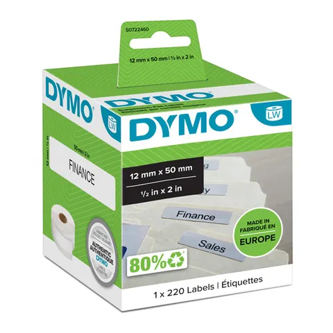 Etykiety DYMO 99017 - 50mm × 12mm, białe, 220 szt.