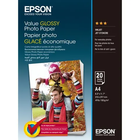 Papier fotograficzny EPSON Value Glossy Photo C13S400035 - A4 20 arkuszy