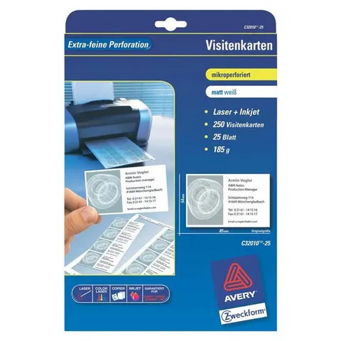 Papier AVERY C32010-25 - A4, 185 gsm