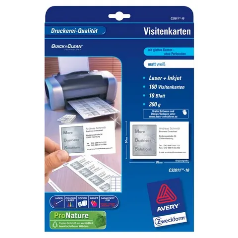 Papier AVERY C32011-10 - A4, 200 gsm