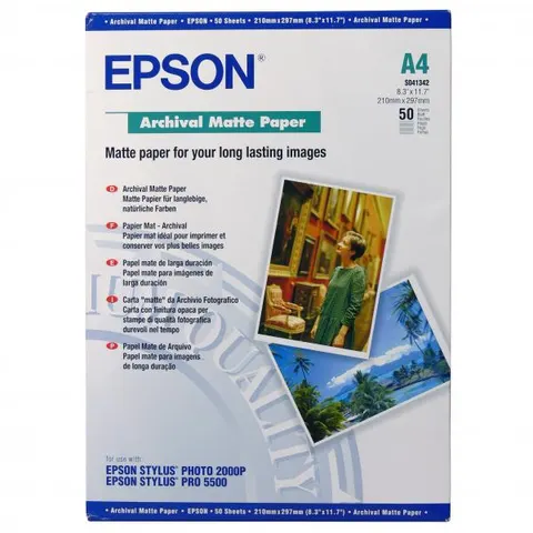 Papier EPSON Archival Matte C13S041342 - A4, 190 gsm, 50 arkuszy