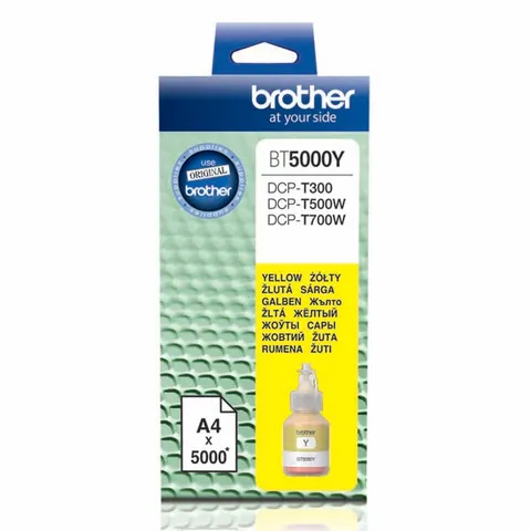 Tusz BROTHER BT-5000Y - żółty, 5000 stron