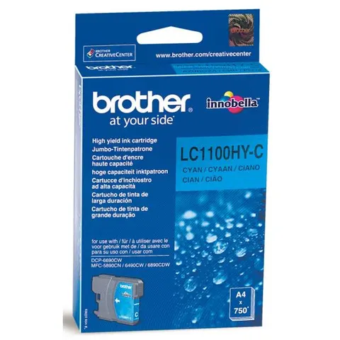 Tusz BROTHER LC-1100HYC - cyan, 750 stron