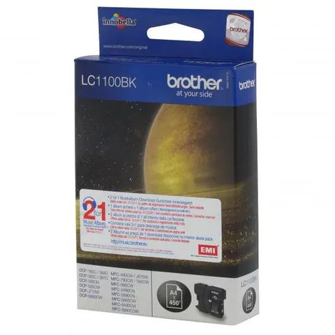Tusz BROTHER LC-1100BK - czarny, 500 stron