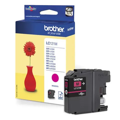 Tusz BROTHER LC-121M - magenta, 300 stron